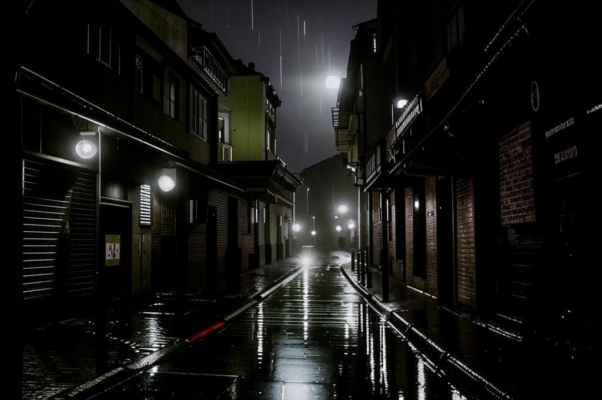 Ночь («Окутал дождь.  Затопленный булыжник…»)